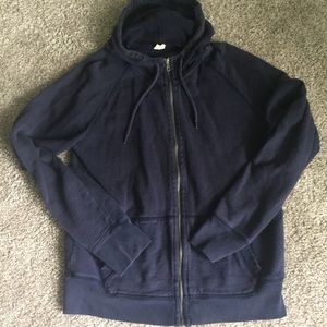 Men’s Gap zip up hooded jacket. Size Large. Blue.